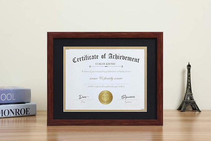 ELSKER&HOME 8.5x11 Certificate Frame Coffee Color - Image 2