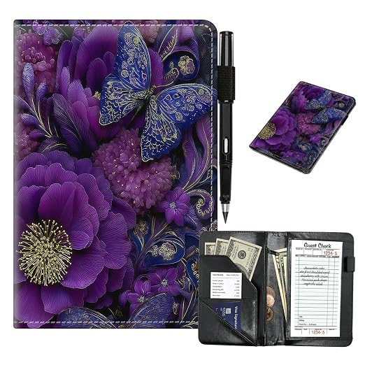 Purple Flower Butterfly Cute Server Book by Unknown