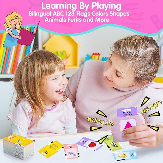 QuTZ ABC Learning Flash Cards for Toddlers 2-4 Bilingual Spanish English - Image 5