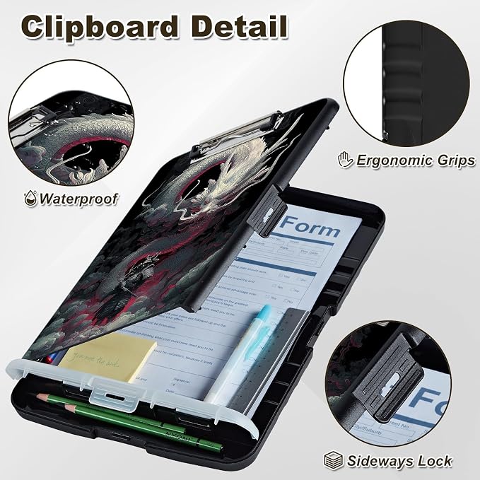 Clipboard with Storage, Nursing Clip Board 8.5 x 11 Storage Organization Box - Image 5