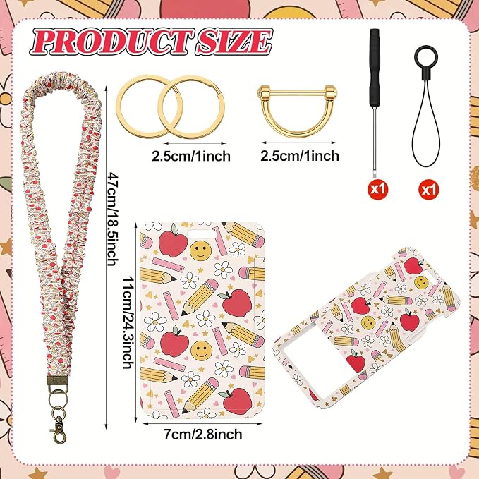 Gilprop 1 Pcs Scrunchie Teacher Lanyards - Image 3