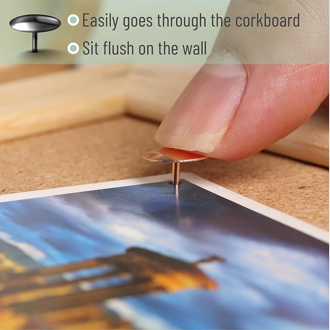 Mr. Pen- Thumb Tack, 500 Pack, Rose Gold, Flat Push Pins Bulk | Metal Roundness - Image 4