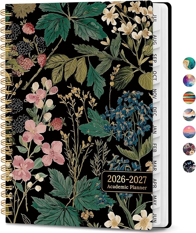Academic Planner 2026-2027, Weekly and Monthly Calendar Book, July 2026 – June by JEJEGO