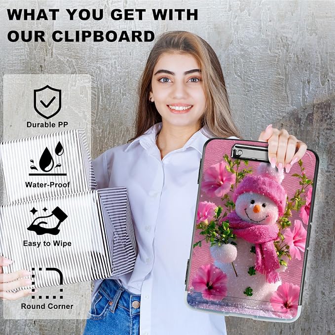A4 Clipboard with Storage Pen Holder, Clipboards Organizer Nursing Clipboard - Image 2
