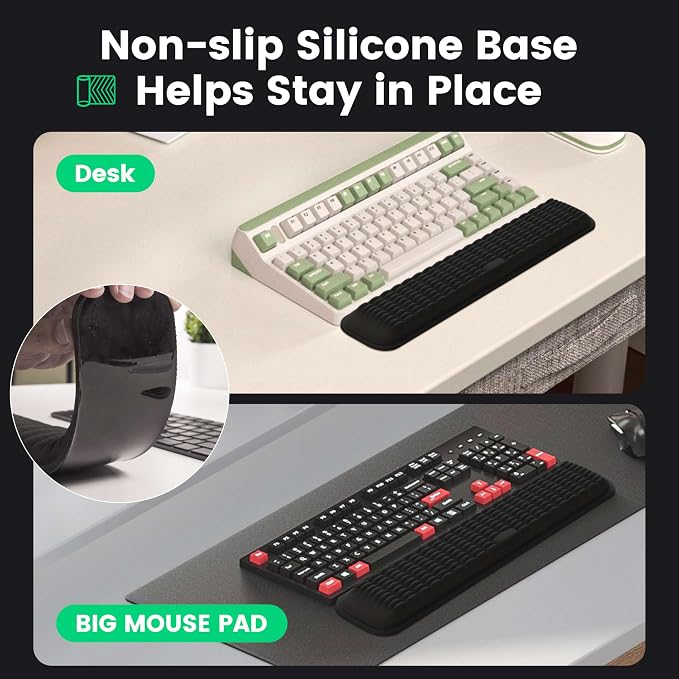 MEKASS Keyboard Wrist Rest, Soft Memory Foam Wrist Support - Image 5