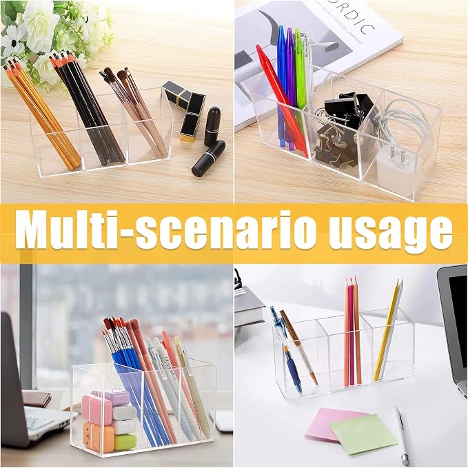 Cerpourt Clear Makeup Brush Organizer, Acrylic Cosmetic Brushes Storage Holder - Image 7