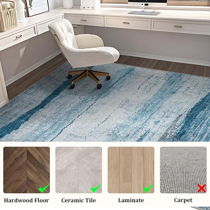 Office Chair Mat for Hardwood Floor, Machine Wash - Image 4