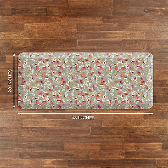 GelPro Anti-Fatigue Designer Comfort Kitchen Floor Mat Orchard Sultry Grey 20x48-DeskLoop Office