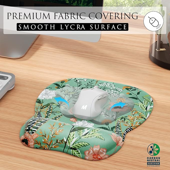 MROCO Ergonomic Mouse Pad Gel Wrist Rest, 9.4 x 8.1 in, Garden Whispers | - Image 2