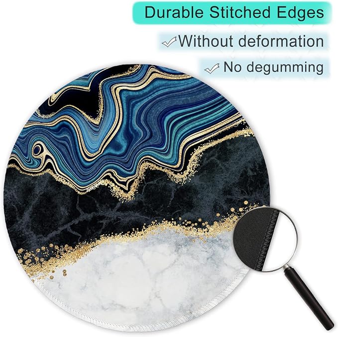 ITNRSIIET Round Mouse Pad with Stitched Edge Premium-Textured Waterproof - Image 5