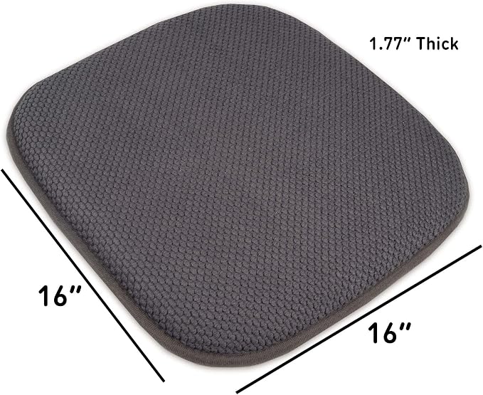 Sweet Home Collection 4 Pack Memory Foam Honeycomb Nonslip Back 16" x16" - Image 4