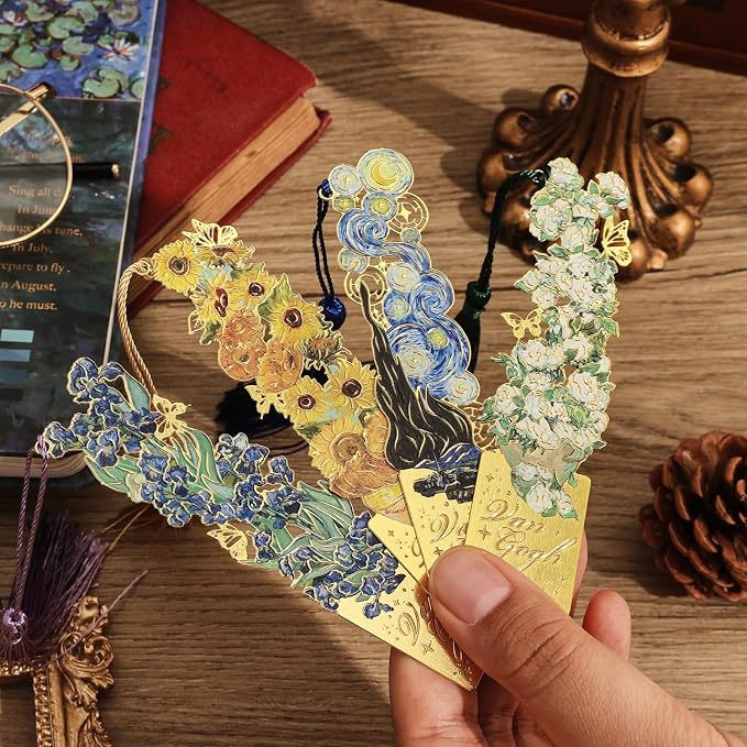 4 Pieces Bookmarks with Tassel - Image 2