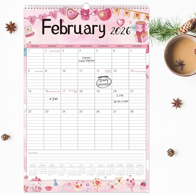 GuassLee Large Wall Calendar 2026-2027, 24-Month Vertical Wall Calendar Runs - Image 2