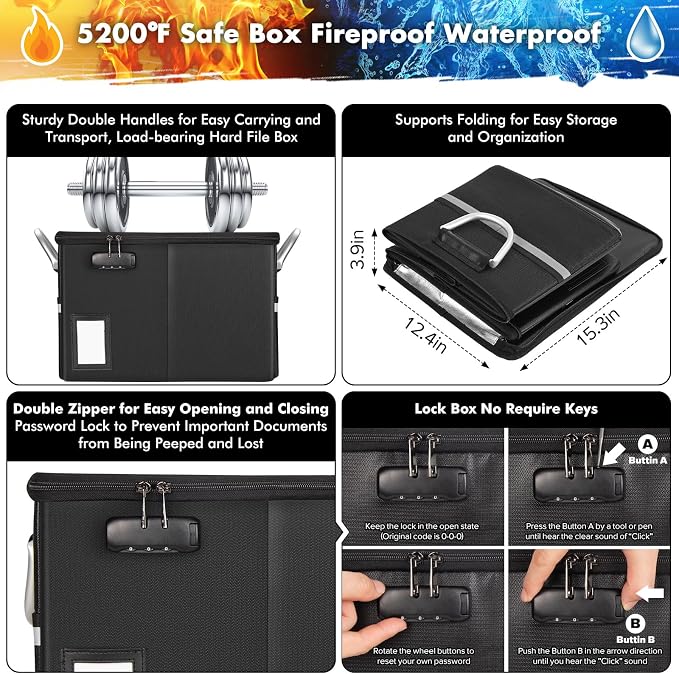 TOMKID Fireproof File Cabinet - Image 2