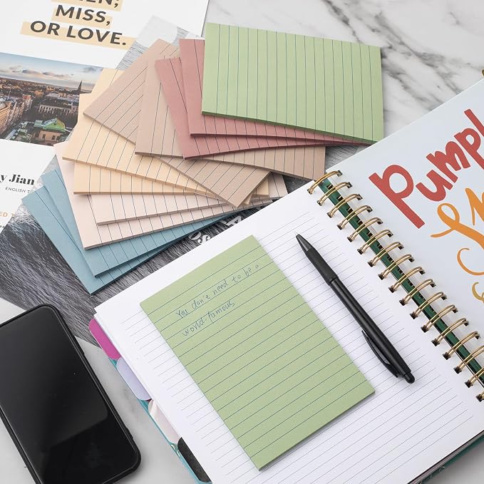 Lined Sticky Notes 4x6 in, Large Notepads - Image 5