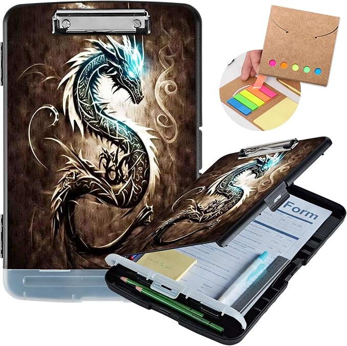 Clipboard with Storage, Heavy Duty Plastic Storage Clipboard with Low Profile - Image 2