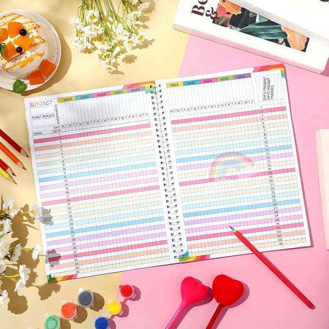 Fuyoooo Teacher Record Book Teacher Grade Books 2026-2027 Spiral Bound Record - Image 5