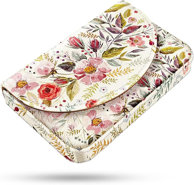 Business Card Holder，PU Leather Business Card Case Color Printing Pattern Card by xiviers