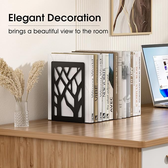 MaxGear Book Ends Tree Design Bookends - Image 2