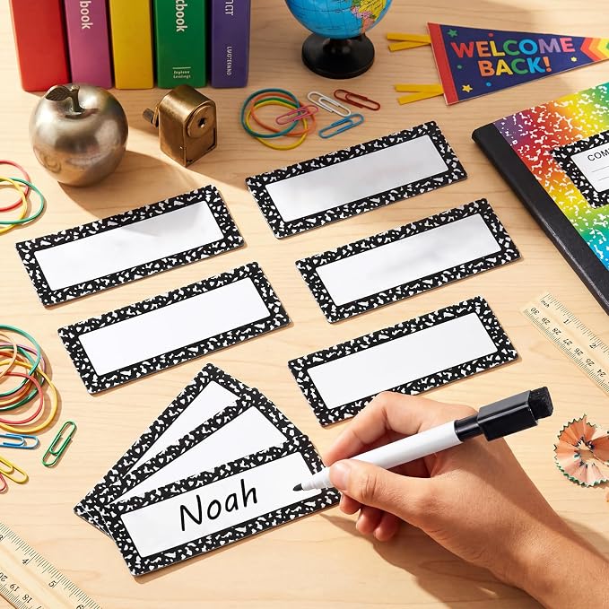 Eaasty 48 Pcs Dry Erase Magnetic Labels Reusable Magnetic Name Tag - Image 2