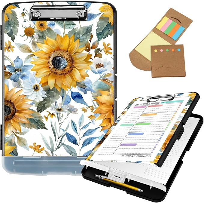 Clipboard with Storage, 8.5x11 High Capacity Nursing Clipboards with Pen Holder by Unknown
