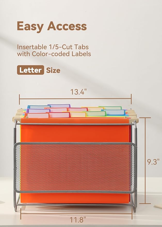 SortRax Plastic Extra Capacity Hanging File Folders, Heavy Duty - Image 4