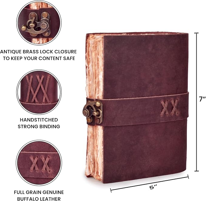 LEATHER VILLAGE Leather Bound Vintage Journal - Image 5