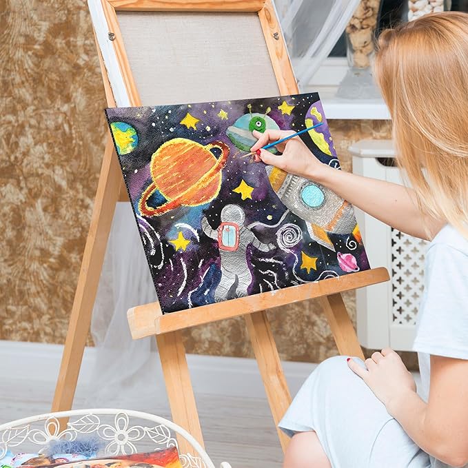 4 Pack Small Trifold Poster Board 21" x 14" Tri Fold Poster Boards Black Corrugated Cardboard Project Boards for Presentations, School Projects, Science Fair, Exhibition Event Display-DeskLoop Office