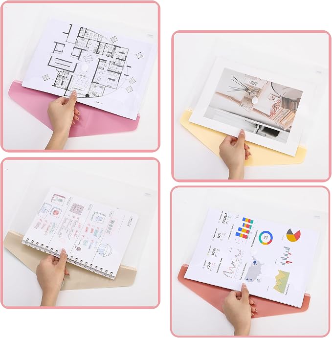 Mr. Pen- Clear Plastic Envelopes File Folders, 10 Pack, Letter Size | Colorful - Image 7