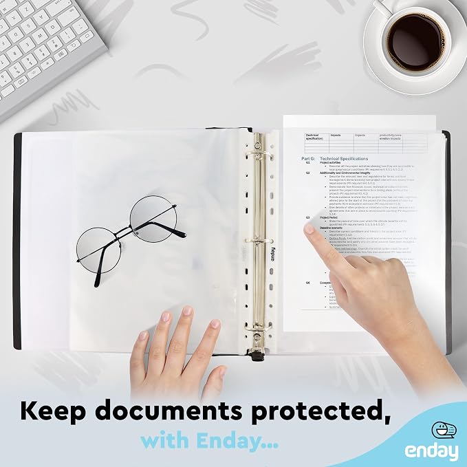 Clear Sheet Protectors for 3 Ring Binder Page Protectors 50 Pack- 8.5” x 11” - Image 6