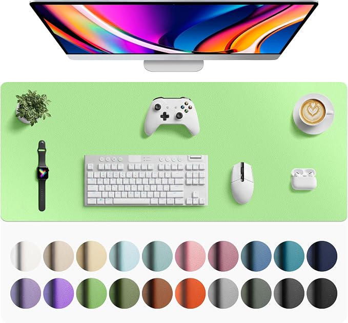 Aothia Faux Leather Desk Mat by AothiaSimpleNaturalUnique
