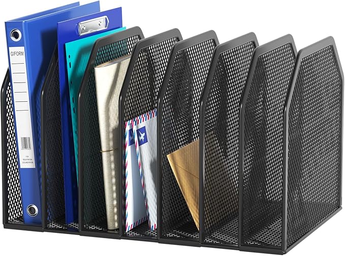 FANXIYQ Black 7-Section File Folder Organizer by FANXIYQ