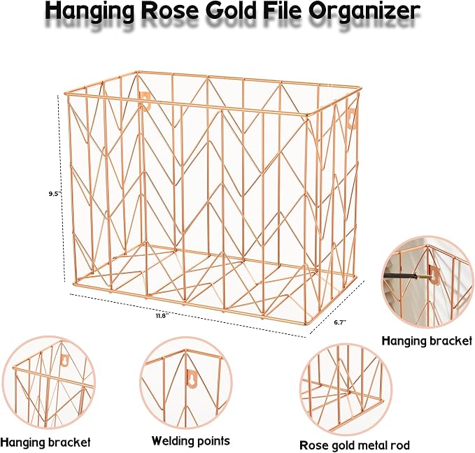 Fei Bi Hanging rose gold file organizer - Image 4
