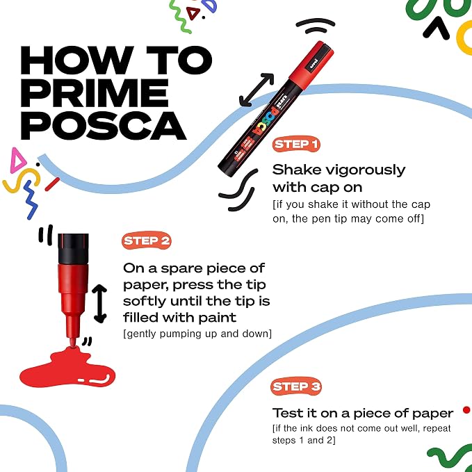 POSCA PC-5BR Water-Based Paint Markers, Reversible Brush Tip, 8 pack - Image 4