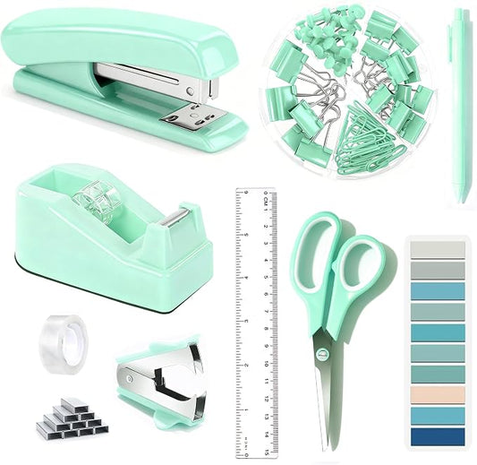 Dimonluce Green Office Supplies, Teal Desk Accessories Accessories by Dimonluce
