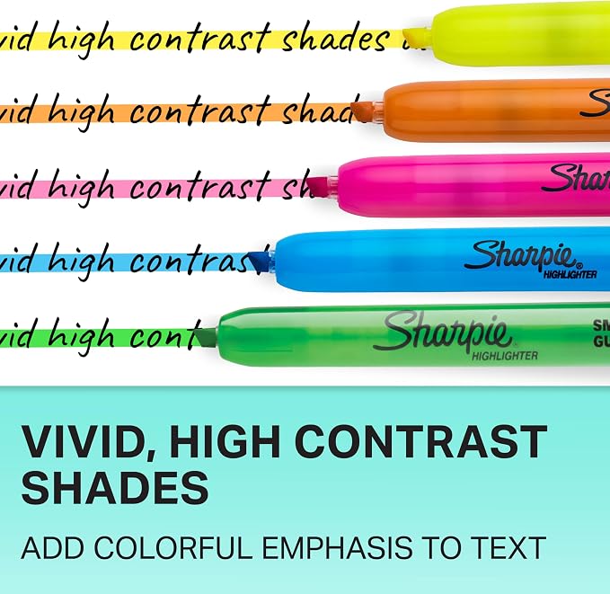 Sharpie Retractable Highlighters, Chisel Tip, Fluorescent Yellow - Image 7