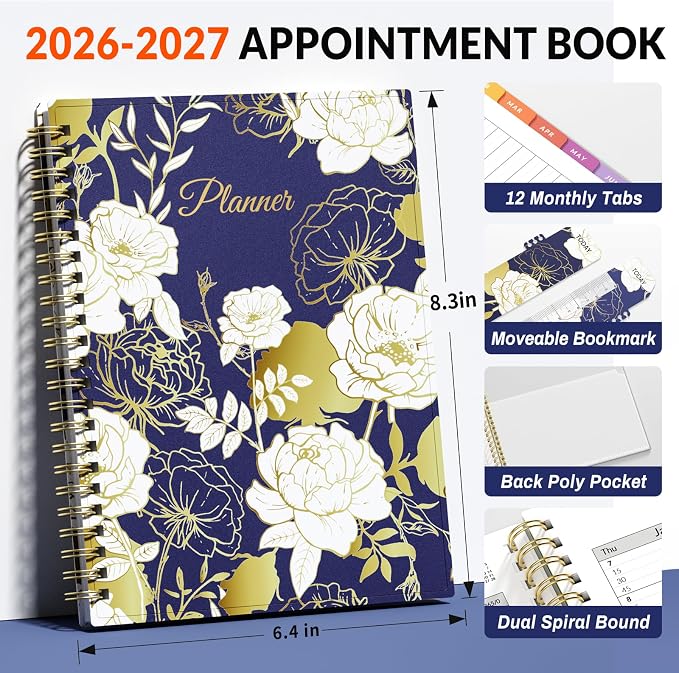 SUNEE 2026-2027 Appointment Book, Quarter-Hourly, Weekly & Monthly - Image 4