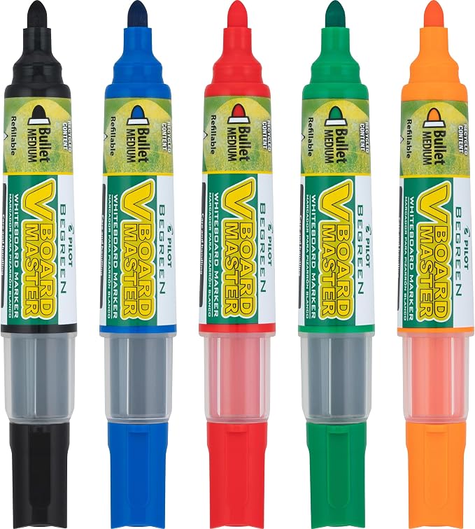 Pilot V Board Master Refillable Dry-Erase Markers, Bullet Tip - Image 2