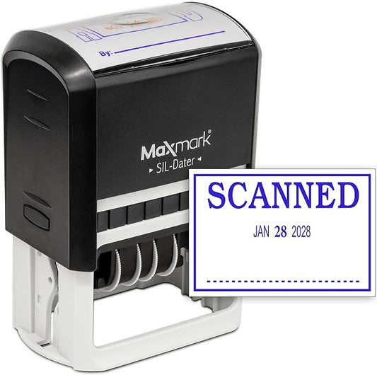 MaxMark Large Self-Inking Rubber Date Office Stamp by Maxmark