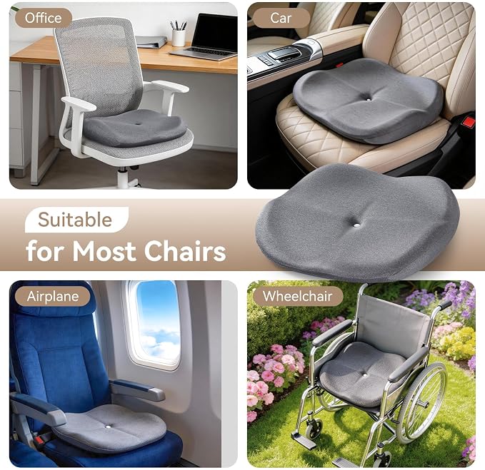Memory Foam Seat Cushion with Pressure Relief - Image 5