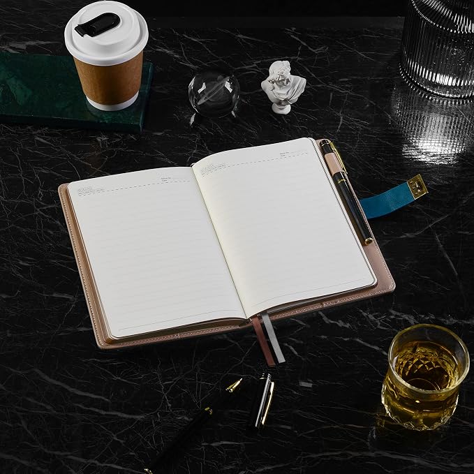 ZXHQ Lock Diary with Pen, A5 Ruled 240 Pages PU Leather Journal with Lock - Image 4