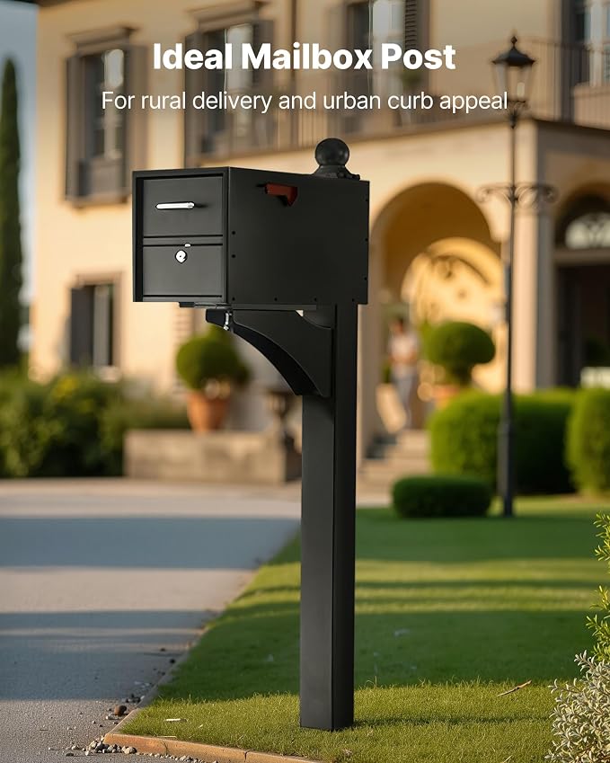 VEVOR Mailbox Post, Aluminum In-Ground Mounting Mail Box Stand - Image 2