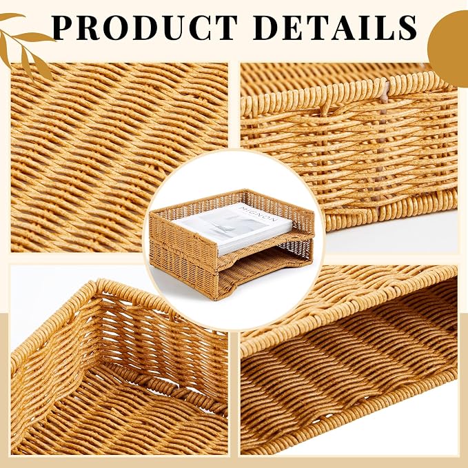 Yeaqee 2 Pcs Paper Tray Organizer - Image 3