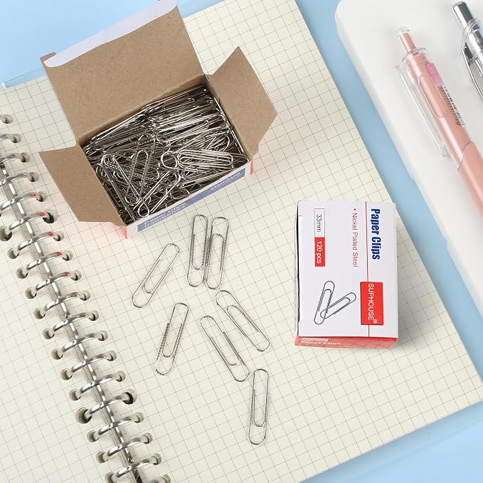 Paper Clips Medium Size Paperclips #1 Nonskid, 1-2/7 Inch Paper Clips - Image 3