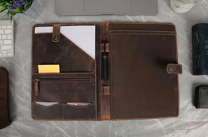 KomalC Leather Portfolio Folder - Image 8