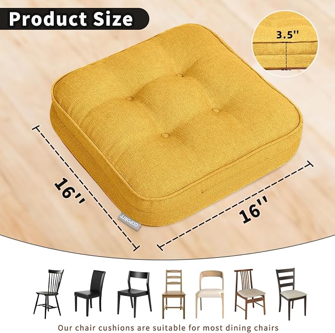 GOFORIT Memory Foam Cushion，Square Seat Cushions - Image 2