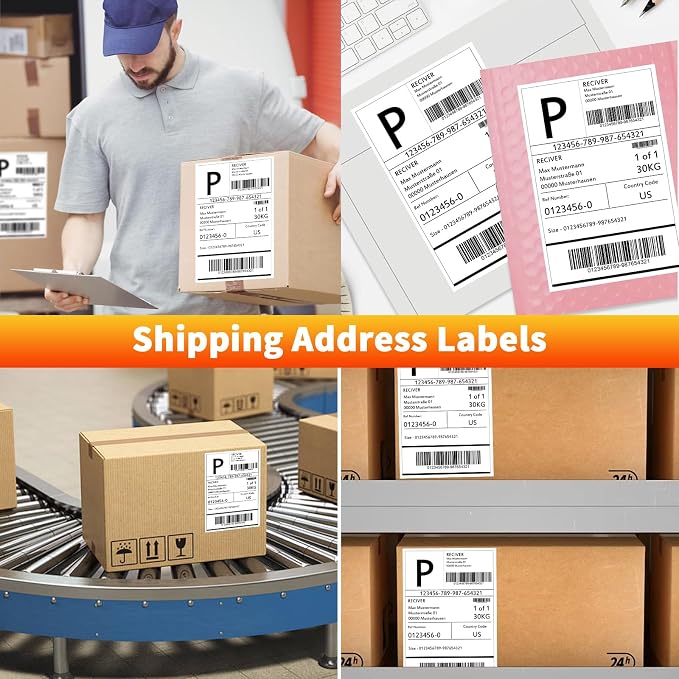 Printable Sticker Paper 8.5 x 11 Full Sheet Labels, 500 Sheets Matte Self - Image 6