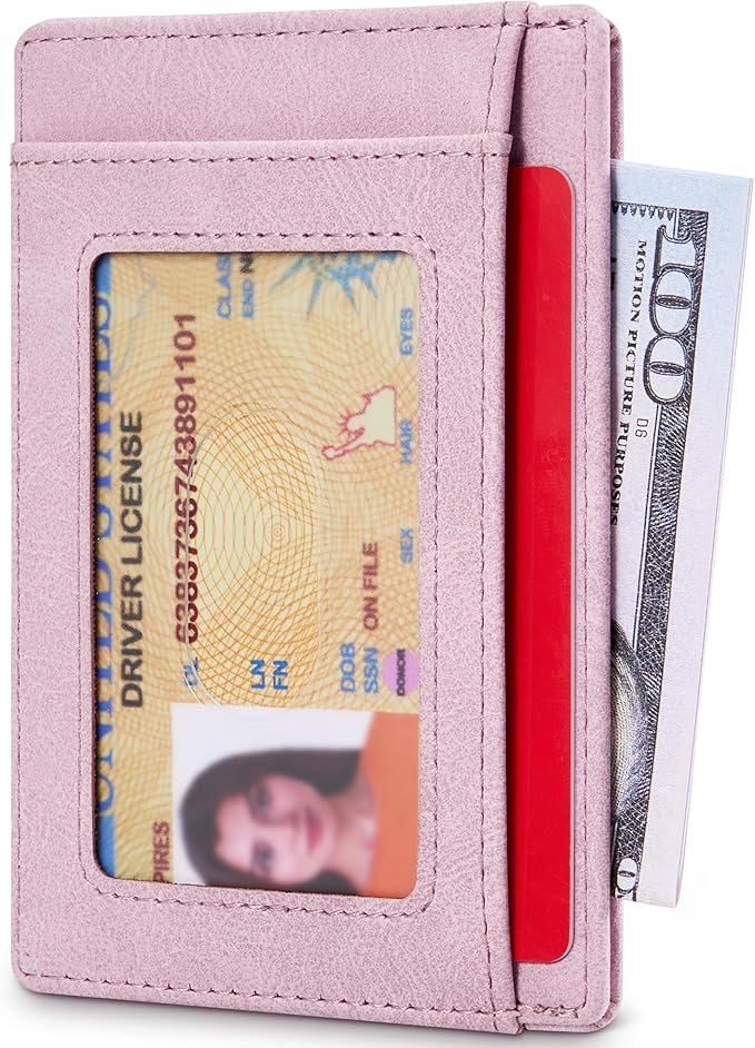Travelambo Slim Wallet Front Pocket Minimalist Leather RFID Blocking Medium Size - Image 2