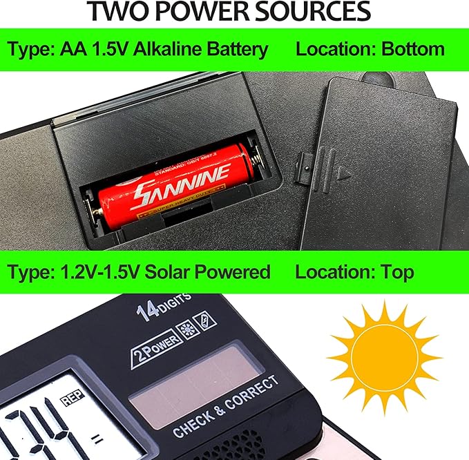 Large Button Calculator,Philley Large LCD Display 14 Digits Desktop Check&Correct Electronic Calculator(CT-9240C)-DeskLoop Office