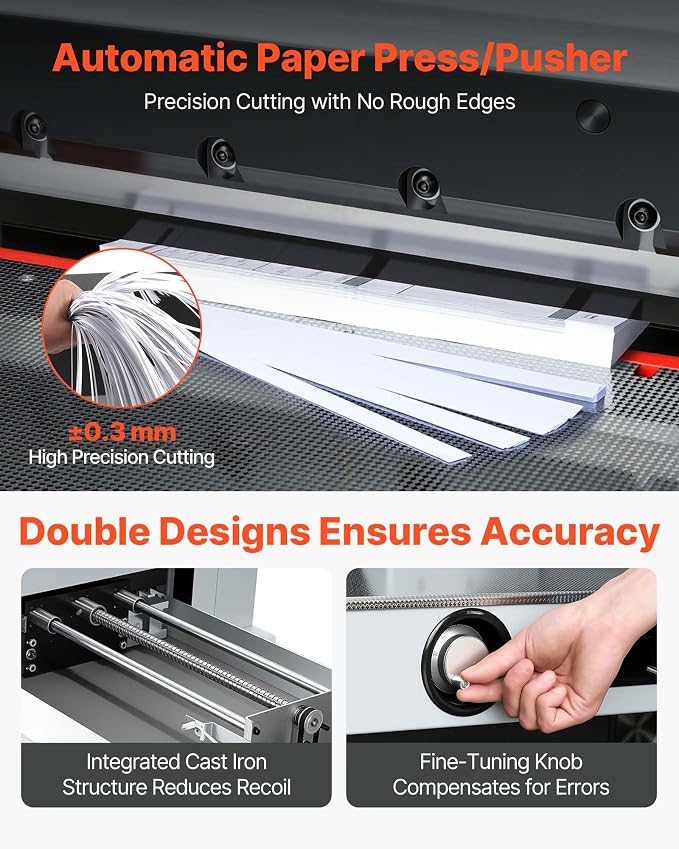 VEVOR Electric Paper Cutter, 1100W Heavy Duty Paper Cutter Machine - Image 4